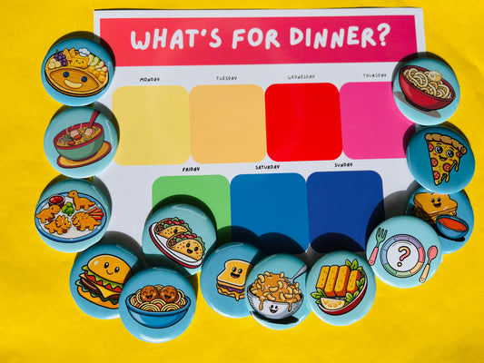 What’s For Dinner? Magnet Board | Weekly Meal Planner for Busy Moms